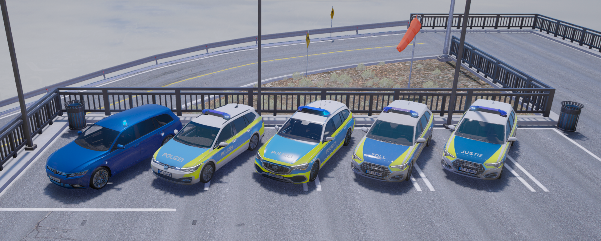 Ein kleiner Teil der Flotte der Bundespolizei