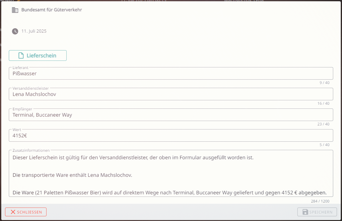 Es werden nur 21 von 33 Paletten ausgewiesen!